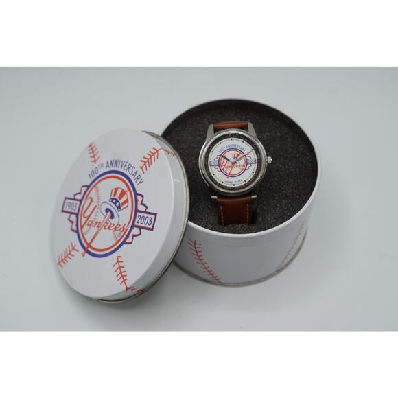 Game Time New York Yankees 100th Anniversary 2003 Wrist Watch w/ Tin New Battery - Picture 1 of 4